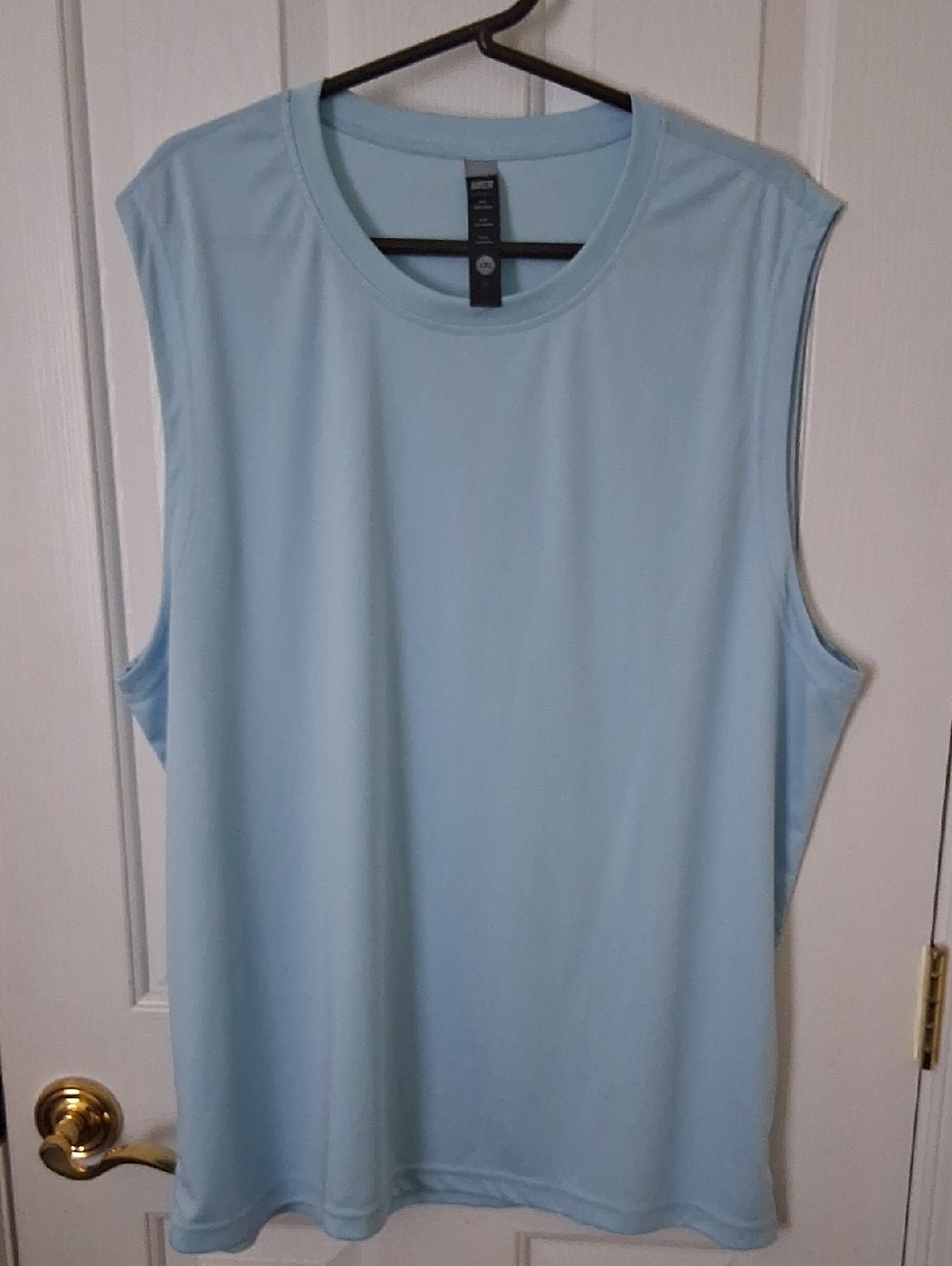 Light Blue Sleeveless Mens Tank Top